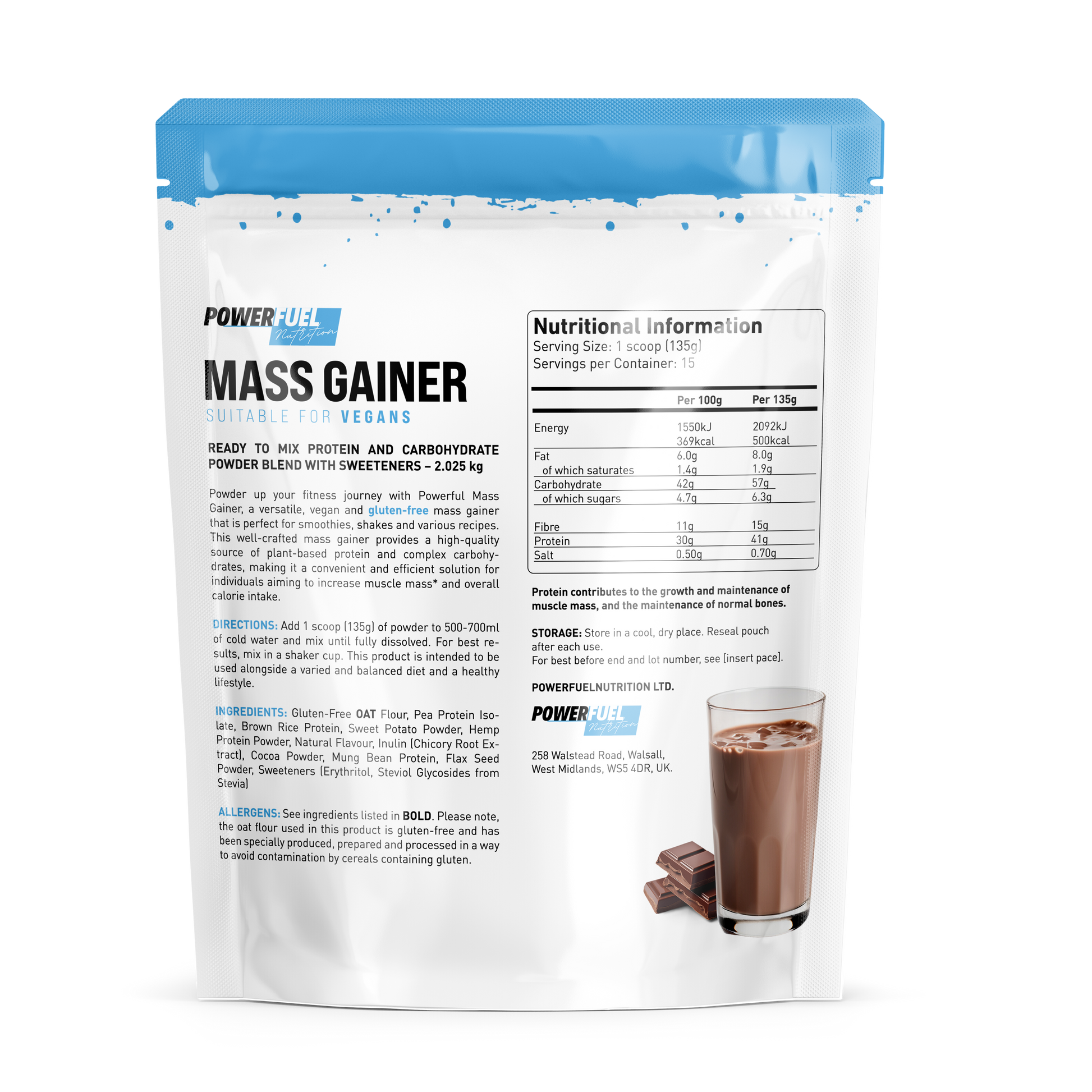 Powerfuel Ultimate Mass Gainer - Chocolate Flavour - Powerfuel Nutrition